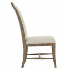 Rustic Patina Upholstered White Oak Side Chair