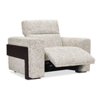 Side view of Atlas power recliner showing adjustable reclining function