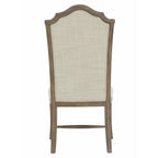 Rustic Patina Upholstered White Oak Side Chair