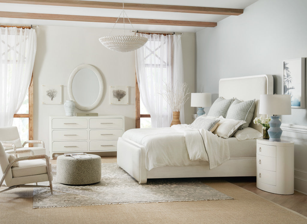 Serenity Ashore Queen Upholstered Panel Bed