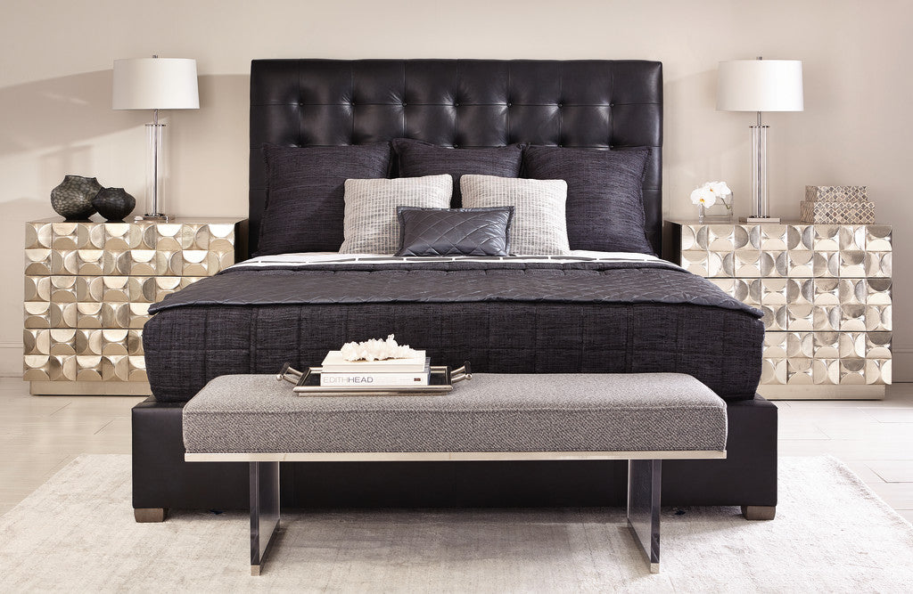 Avery Leather Panel Bed
