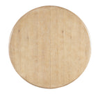 Retreat Pole Rattan Round Dining Table with 1-20in Leaf
