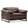 Jericho oversized leather recliner with power headrest in Dallas Toffee semi-aniline top grain leather by Hooker Furniture at Knight Furniture.