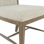 Rustic Patina Upholstered White Oak Side Chair