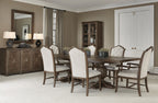 Rustic Patina Upholstered White Oak Side Chair
