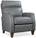 Okana Power Headrest Recliner in Majestic Storm Cloud leather with pop-up headrest