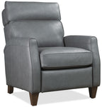Okana Power Headrest Recliner in Majestic Storm Cloud leather with pop-up headrest