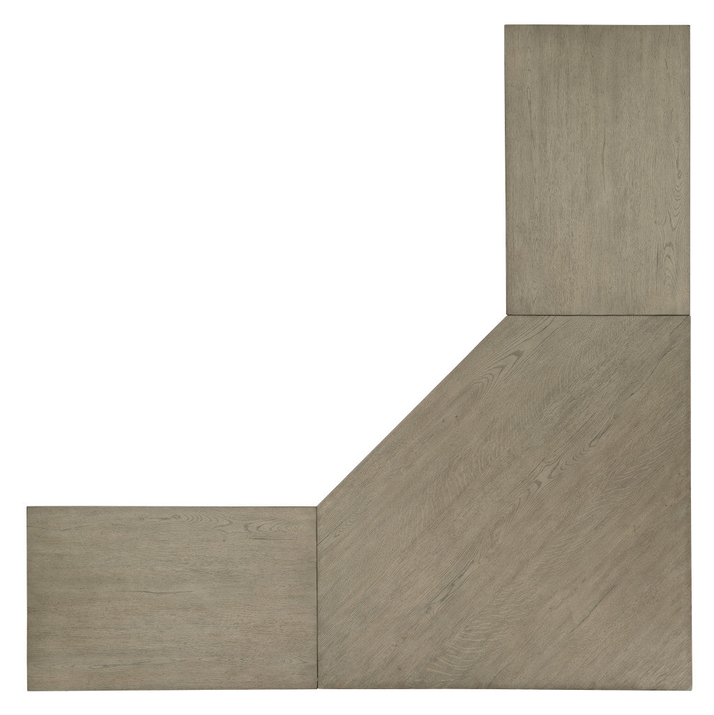 Linville Falls Corner Desk with Two Open Desk Cabinets