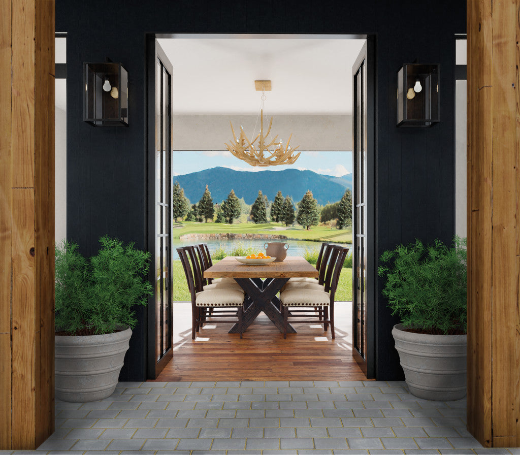 Big Sky Trestle Dining Table with 2-20in Leaves