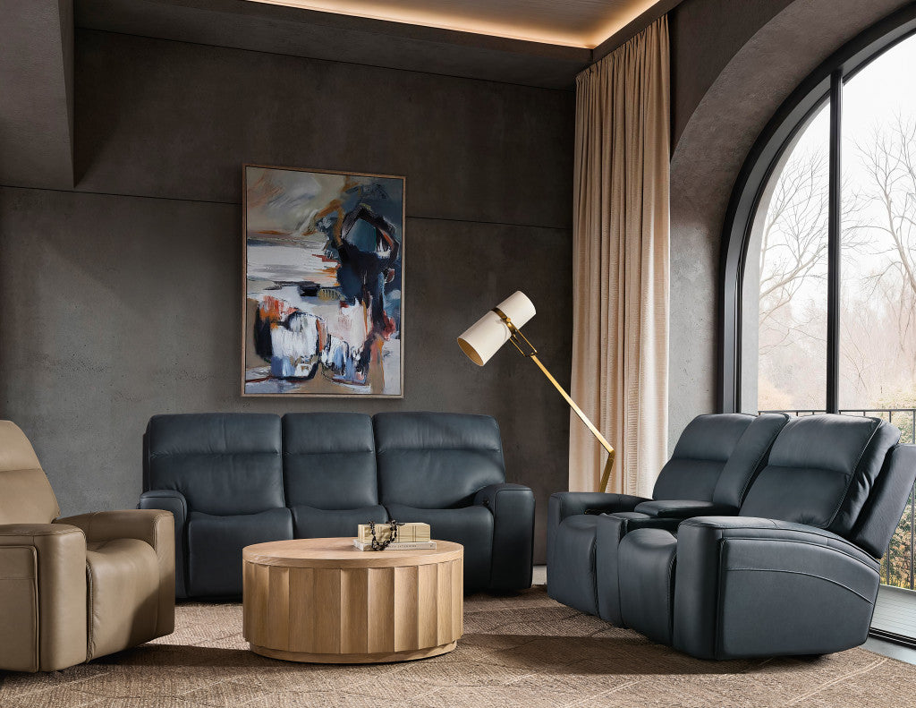 Contemporary gliding loveseat designed for comfort and everyday relaxation.