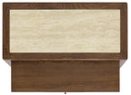 Driftwood One-Drawer Nightstand with Stone
