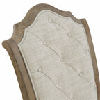 Rustic Patina Upholstered White Oak Side Chair