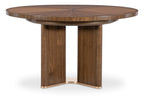 Eleana Round Dining Table with One 20-inch Leaf