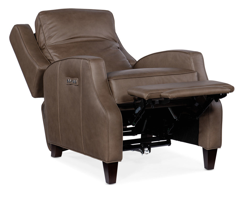 Adjustable power headrest on Tricia leather recliner