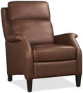 Wrenn modern leather recliner with power headrest in Ankur Blue leather