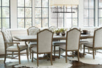 Rustic Patina Upholstered White Oak Side Chair