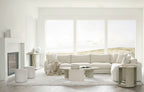 Ash Leather Ottoman
